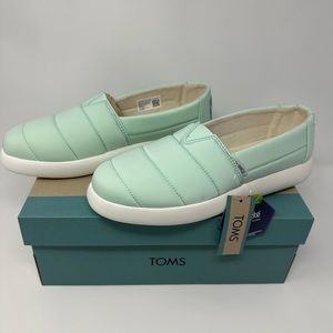 Toms Alpargata Mallow Moonlight Jade Matte Woven Women’s Sz 8.5 slip-on shoes